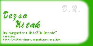 dezso mitak business card